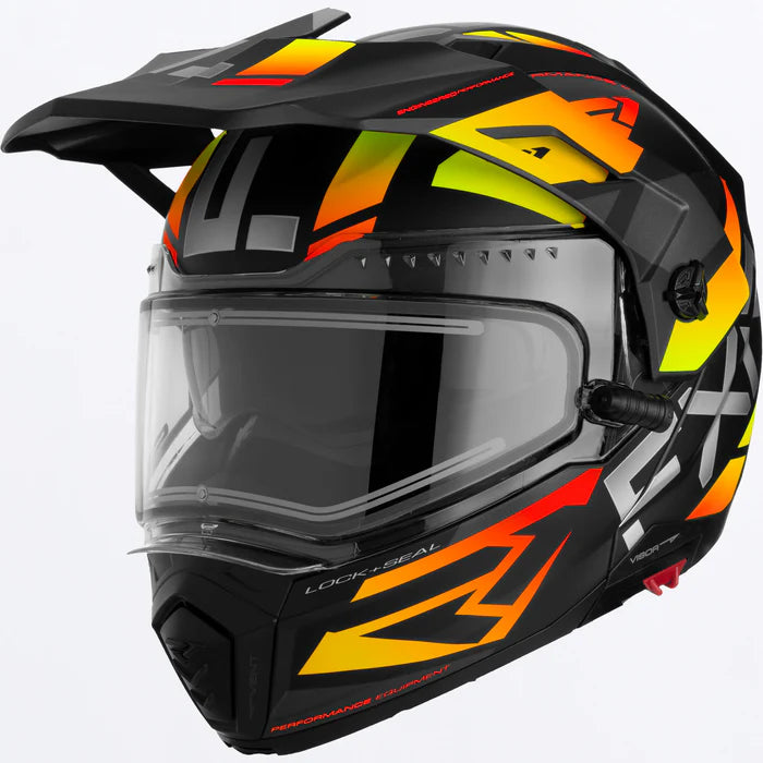 fxr motorcycle helmet Clutch X Pro Black Ops XL Lite composite fiber shell constructed from aerospace FXR 2024 Clutch X Pro