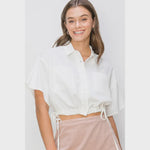 BUTTUN UP CROP TOP