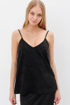 Suede camisole with stone strap